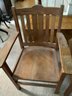 3  Mission Style Oak Chairs