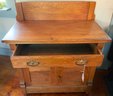 Oak Commode With 2 Drawers And 2 Doors