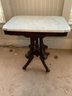 Victorian Black Walnut Rectangular Marble Top Table