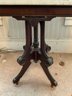 Victorian Black Walnut Rectangular Marble Top Table