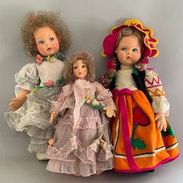 3  Anili Lenci Felt Dolls