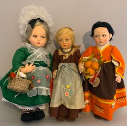 3  Lenci Girl Dolls