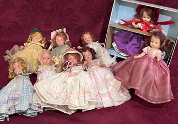 Lot Of 9 Nancy Ann Storybook Dolls