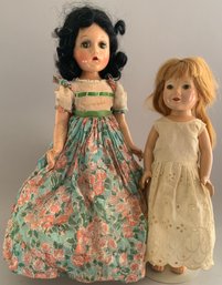 2- Hard Plastic Dolls