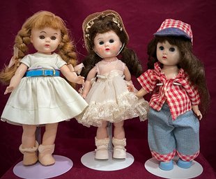 Lot Of 3 Vintage Hard Plastic Dolls