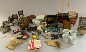 Lot Of Vintage Doll Miniatures & Accessories