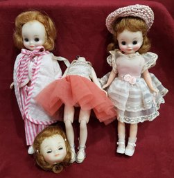 Lot Of 3 American Character 'Betsy McCall' Dolls
