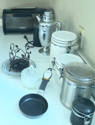 Kitchen Lot, Counter Appliances, Pots, Pans, & Every Day Items