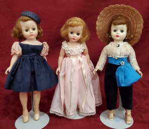 Lot Of 3 Madame Alexander 'Cissette' Dolls