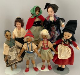 Lot Of 7 Assorted Small Dolls