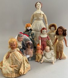 Lot Of 10 Assorted Small Dolls