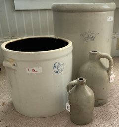 2  Large Stoneware Crocks