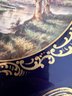 Two Estate Cobalt And Gilt Porcelain Items, Charger & Covered Dish