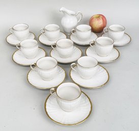 Ten KPM Porcelain Demitasse Cups/Saucers/Creamer