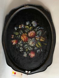 Russian Tole Floral Painted Tray