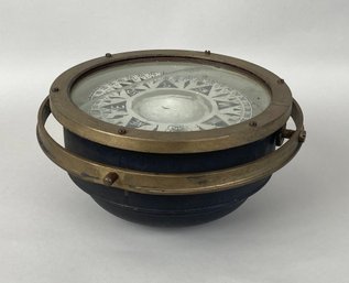 Gimbal Form Round Bronze/Iron Nautical Compass