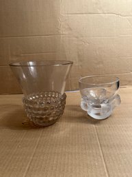 Two Lalique Glass Vases