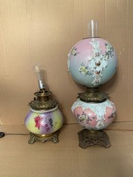 Two Victorian Parlor Lamps