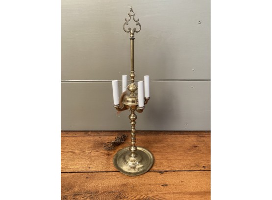 Antique Brass Barley Twist Fluid Lamp, Electrified