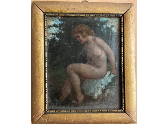 Early Framed Oil On Board, Nude Figure, Old Master Style