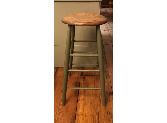 Green Painted Tall Country Stool