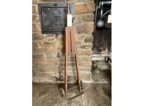 Early Vintage  Wood & Iron Hand Cart