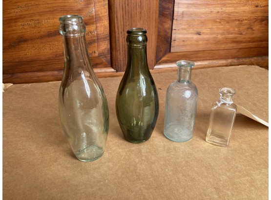 Estate Group Four Early Glass Bottles