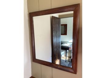 Vintage Molded Pine Framed Wall Mirror