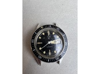 Vintage Elgin Automatic Stainless Steel Diver Mens Date Watch 17J