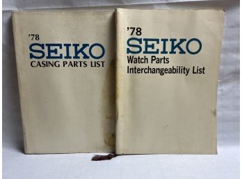 1978 Seiko Watch Parts Casing List Book Manual Catalogue