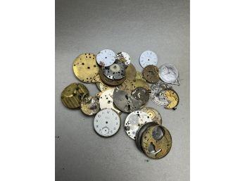 Pocket Watch Parts And Movements Pile