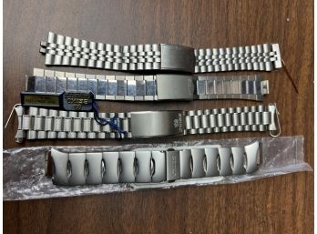 4x Seiko Stainless Steel Watch Bracelets Bands