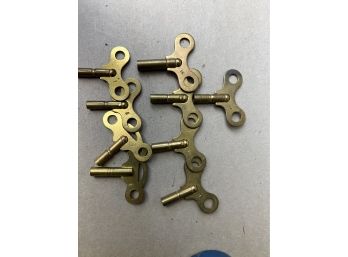 Brass Clock Keys 4-7, 9, 11, 14 (x2), 16