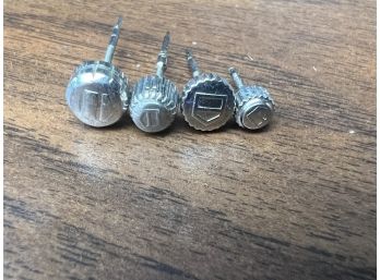 4x Stainless Tag Heuer Watch Crowns