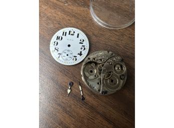 Elgin Pocket Watch Parts Movement And Hands