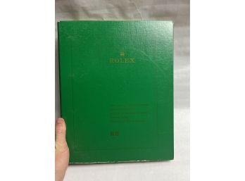 Rolex R-8 Service Manual Parts Catalogue