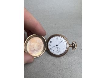 Elgin Safety Pinion Picket Watch Gold Filled
