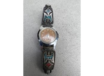Benrus W/Turquoise Native American Bracelet
