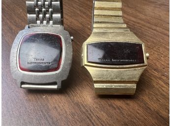 Vtg TI Texas Instruments Model 102 And 403 LED Digital Watch