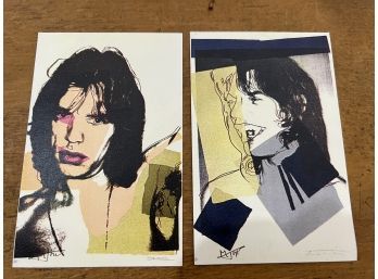 Andy Warhol Rolling Stones Screen Print Postcards
