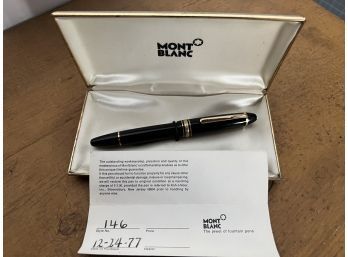 Vintage Mont Blanc Meisterstck #146 From 1977 W/box