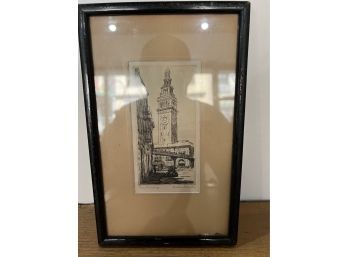 Frederick Robbins Etching 'ferry Building'