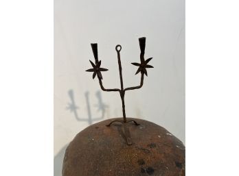 Antique Wrought Iron Candlestick