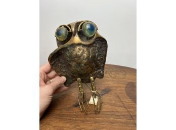 Rare Large Curtis Jere Owl With Original Tags