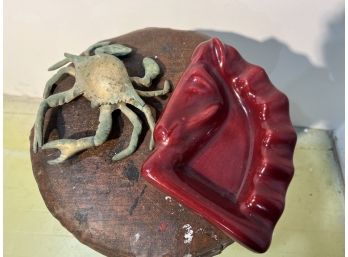 Crab And Horse Ashtrays