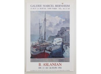 Poster- 1981 Galerie Marcel Bernheim Bedros Aslanian
