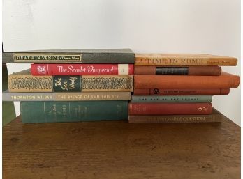 13x Antique Hardcover Books- The Sea-Wolf, Death In Venice, A Time In Rome, Servant Girl Question