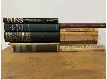 11x Antique Books- Copyright, Language, Puns, Structure Of Verse, Modern Researcher