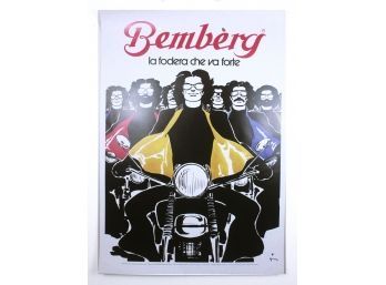 Rare Poster- 2000 Bemberg Rene Gruau Italy Studio Deer Paris