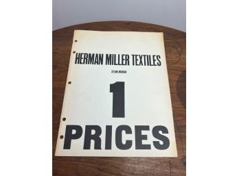 Rare- Herman Miller Textiles Price List Catalog Alexander Girard